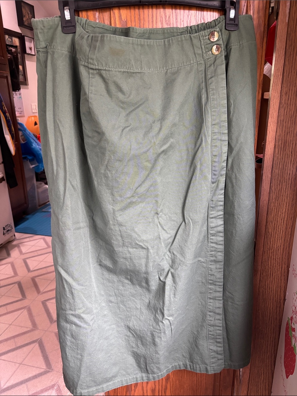 Olive green TY original wear wrap skirt